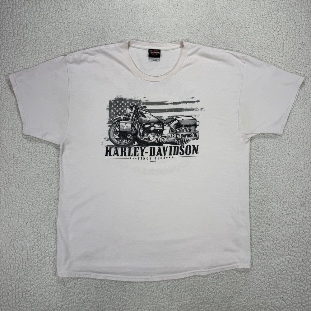 Harley Davidson Tee Mens 2XL Ventura Camarillo CA Biker Motorcycle USA Americana